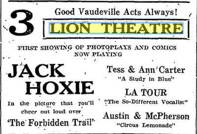 Lion Theatre - July 1923 (newer photo)